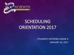 Scheduling PowerPoint for 8th grade students