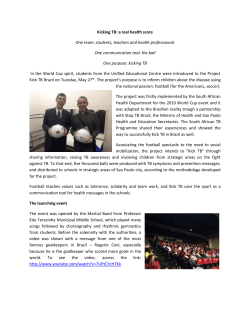 Kick TB Brazil_news - Working Group for New TB Drugs