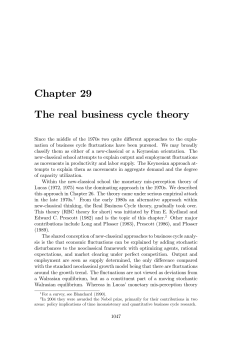 Chapter 29 The real business cycle theory