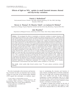 Effects of light on NO3 uptake in small forested streams: diurnal and