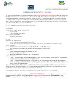 CULTURAL REPRESENTATIVE PROGRAM