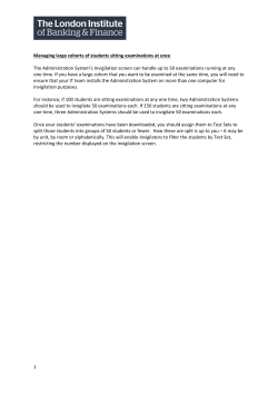 Managing large cohorts in LIBF e-test