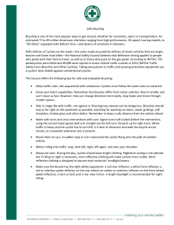 Bicycling Fact Sheet - National Safety Council