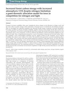 Increased forest carbon storage with increased atmospheric CO2