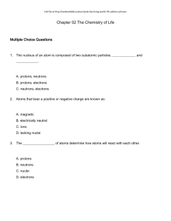 Chapter 02 The Chemistry of Life