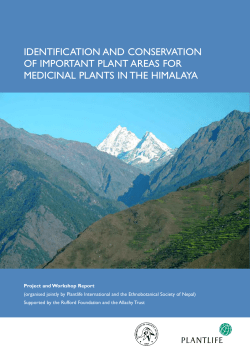 identification and conservation of important plant areas for