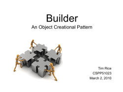 Builder Pattern - classes.cs.uchicago.edu