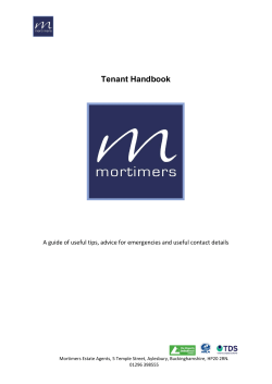 Tenant Handbook - Mortimers Aylesbury