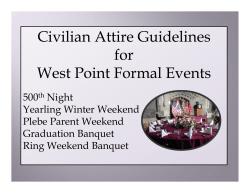 Civilian Attire Guidelines for West Point Formal Events