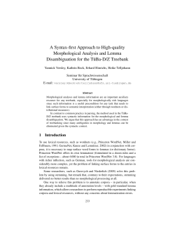 A Syntax-first Approach to High-quality Morphological Analysis and
