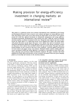 Making provision for energy-efficiency investment