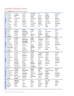 Cognitive Domain Verbs