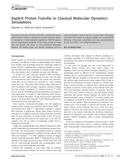 Explicit proton transfer in classical molecular dynamics simulations
