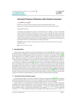 Iterated Prisoners Dilemma with limited attention