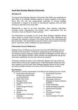 South West Strategic Migration Partnership Business Plan