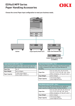 ES94x5 MFP Series Paper Handling Accessories
