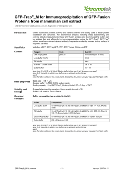 GFP-Trap&reg;_M for Immunoprecipitation of GFP