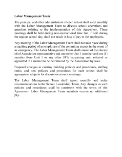 Labor Management Team - Syracuse Teachers Association