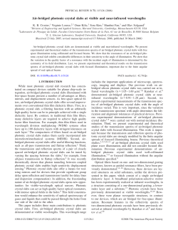 Air-bridged photonic crystal slabs at visible and near