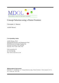 Concept Selection using s-Pareto Frontiers