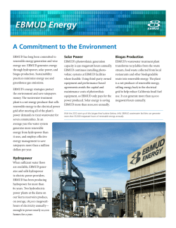EBMUD Energy - East Bay Municipal Utility District
