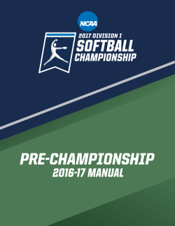 2016-17 Pre-Championship Manual