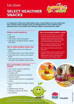 select healthier snacks