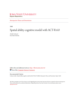 Spatial ability cognitive model with ACT-R 6.0