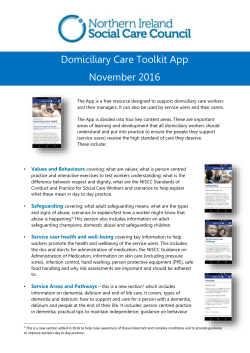 Domiciliary Care Toolkit, November 2016