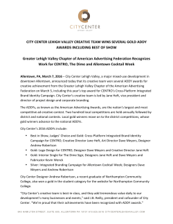 city center lehigh valley creative team wins several gold addy