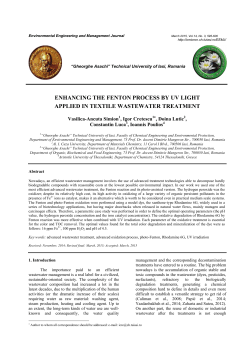 enhancing the fenton process by uv light applied in textile
