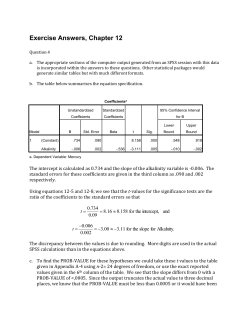 Exercise Answers Chapter 12