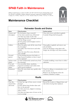 Maintenance Checklist - Faith in Maintenance