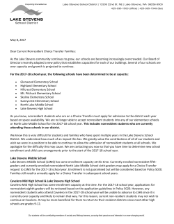 Letter to current nonresident Choice Transfer Families