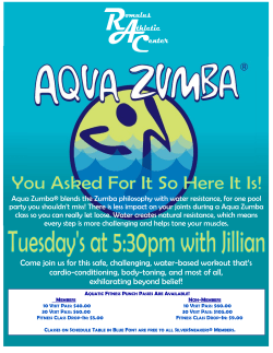 Come join us for this safe, challenging, water