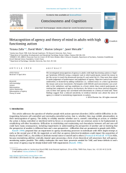 Metacognition of agency and theory of mind in adults with high