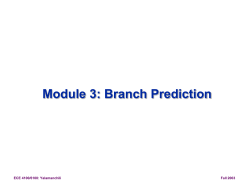 Branch Prediction