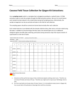 Cassava Field Tissue Collection for Qiagen Kit