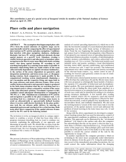 Place cells and place navigation