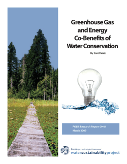 Greenhouse Gas and Energy Co-Benefits of Water Conservation