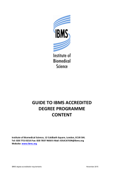 guide to ibms accredited degree programme content