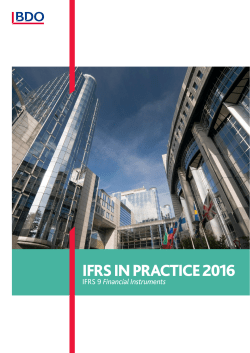 IFRS IN PRACTICE 2016 / IFRS 9 Financial Instruments