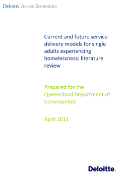 Literature review_service models for single adults experiencing