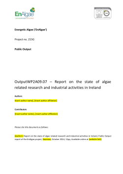 Ireland Algae Market Assessment - AIN &ndash; The Algal Information