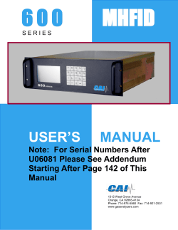 650 Instruction Manual - California Analytical Instruments, Inc.
