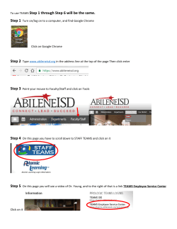 To use TEAMS Step 1 through Step 6 will be the same.