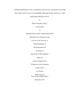 a mixed methods study examining the social cognitive factors that