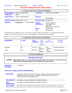 Electron Capture Mixture MSDS (E4866)