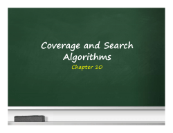 d Coverage and Search Algorithms Algorithms