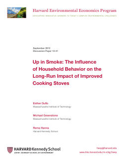 The Influence of Household Behavior on the Long